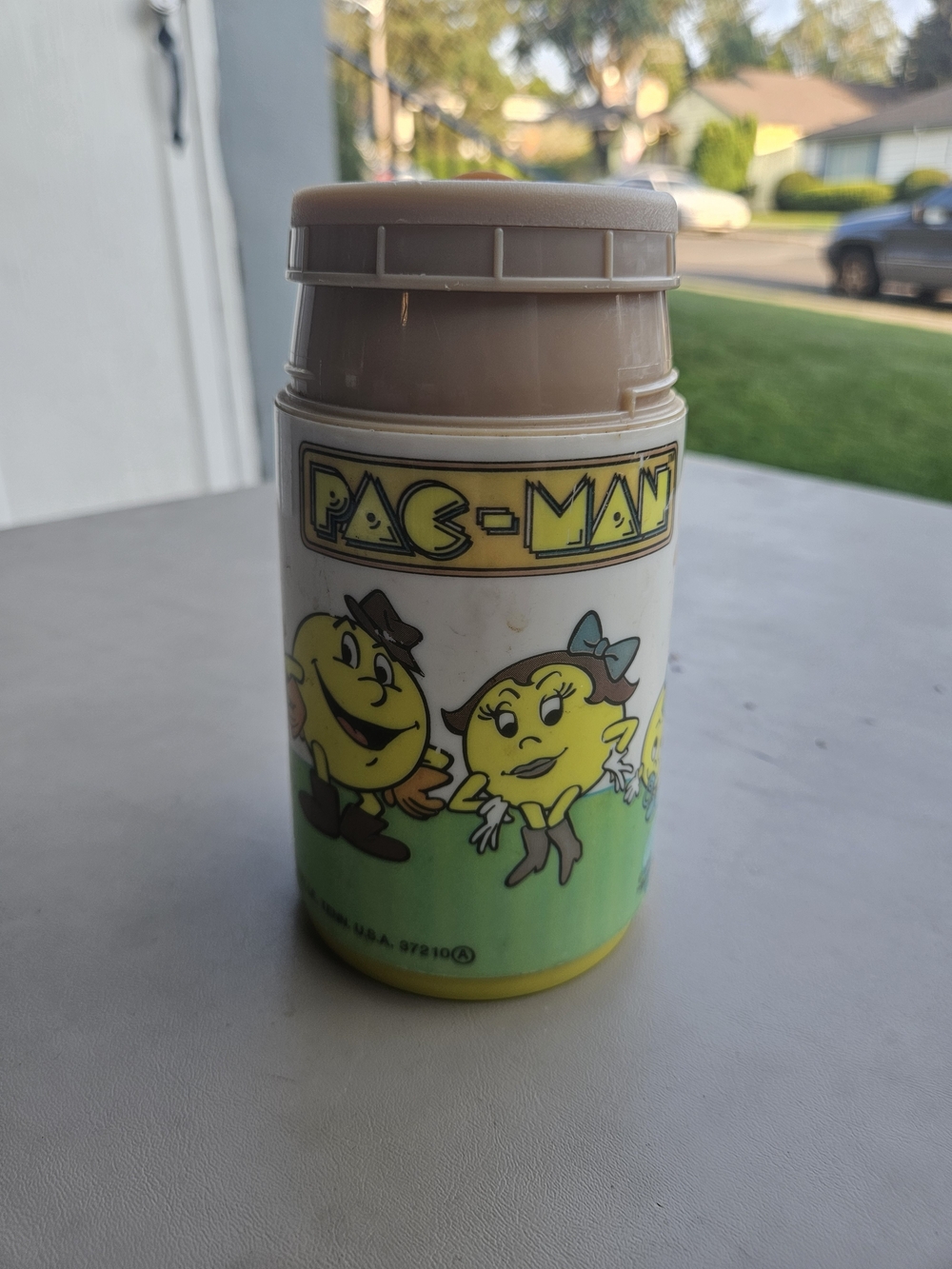 Vintage PacMan Travel Mug - Yellow and Brown